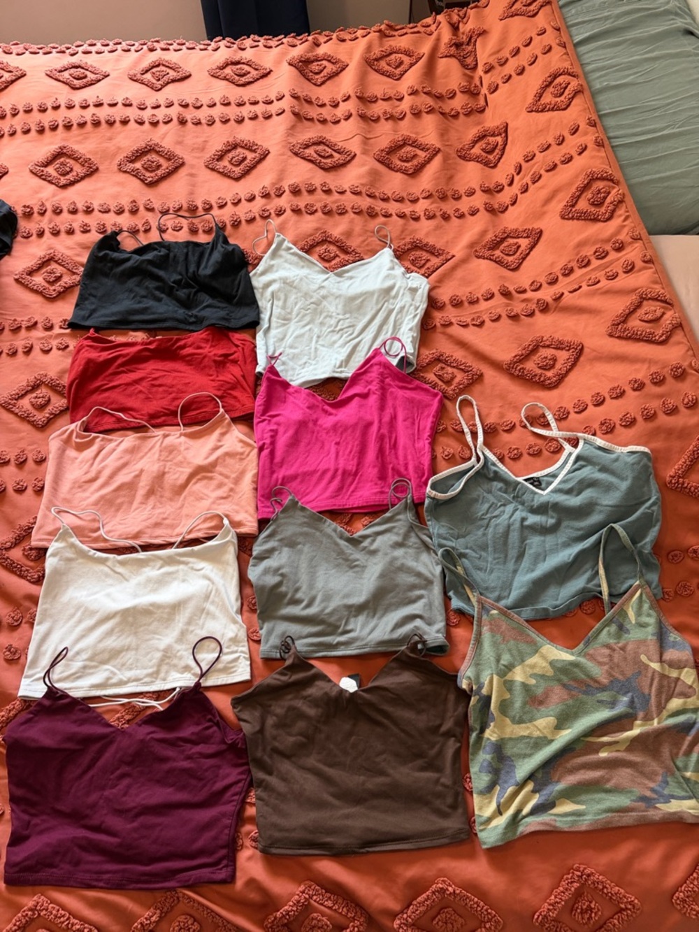 Lot of 11Women’s Spaghetti Strap Tank Tops — Mixed Colors